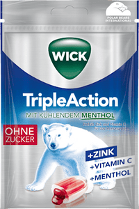 Suikervrije snoepjes met drievoudige werking en mentholvulling, 72 g