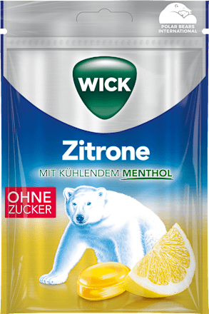 Bonbon, Zitrone mit Menthol, zuckerfrei, 72 g