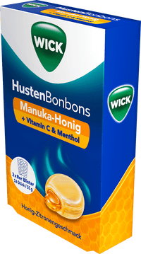 WICK Hustenbonbons Manuka-Honig + Vitamin C & Menthol 16 St, 51 g