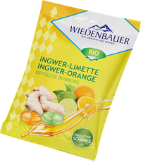 Bonbon, Ingwer-Limette & Ingwer-Orange, gefüllt, 75 g