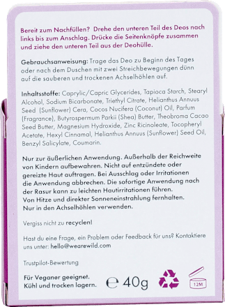 Deodorant Stick Kokos &amp; Vanille Navulverpakking, 40 g