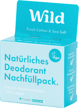 Deodorant stick Fresh Cotton &amp; Sea Salt navulverpakking, 40 g