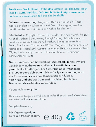 Deodorant stick Fresh Cotton &amp; Sea Salt navulverpakking, 40 g