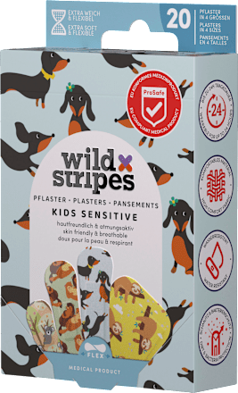 Geschenkset Pflaster Kinder Wild Stripes Cute Animals, 20 St
