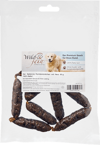 Hundesnack Salsiccia Würstchen mit Herz, 80 g Wild & fein