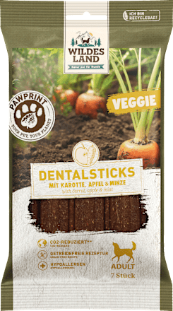Kausnack Hund, veggie Dentalsticks (7 Stück), 180 g