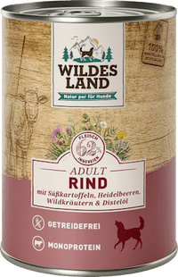 Nat hondenvoer met rundvlees en zoete aardappelen, 400 g