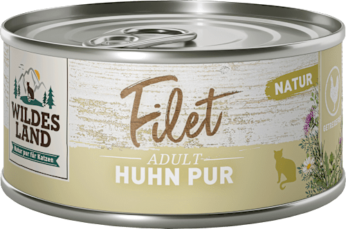 Wildes Land Nassfutter Katze Huhn Filet pur, 80 g
