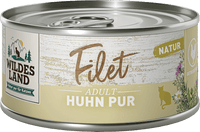 Wildes Land Nassfutter Katze Huhn Filet pur, 80 g