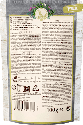 Nat kattenvoer puur kip, 100 g