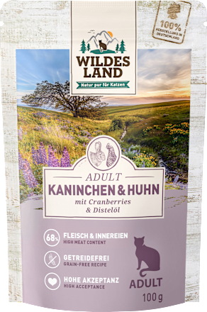 Nat kattenvoer met konijn &amp; kip, 100 g
