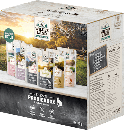 Nat kattenvoer, proefdoos, multipack (8 x 100 g), 800 g