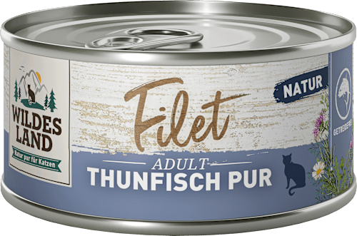 Wildes Land Nassfutter Katze Thunfisch Filet pur, 80 g