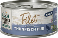 Wildes Land Nassfutter Katze Thunfisch Filet pur, 80 g