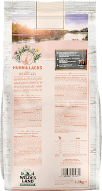 Droog kattenvoer, kip &amp; zalm met tuingroenten, volwassen, 1,2 kg