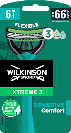 Einwegrasierer, Xtreme 3 Sensitive Comfort Flexible, 6 St WILKINSON SWORD