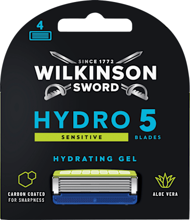 Scheermesjes, Hydro 5 Sensitive, 4 stuks