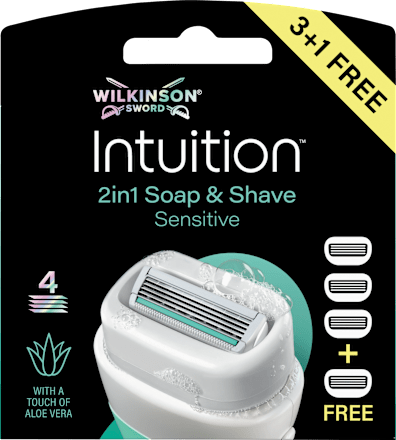 Rasierklingen, Intuition 2in1 Soap & Shave Sensitive, 4 St