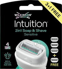 Rasierklingen, Intuition 2in1 Soap & Shave Sensitive, 4 St