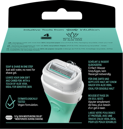 Rasierklingen, Intuition 2in1 Soap & Shave Sensitive, 3 St