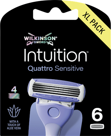 Rasierklingen, Intuition Quattro Sensitive, 6 St