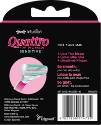 Rasierklingen, Quattro for women sensitive, 6 St WILKINSON SWORD