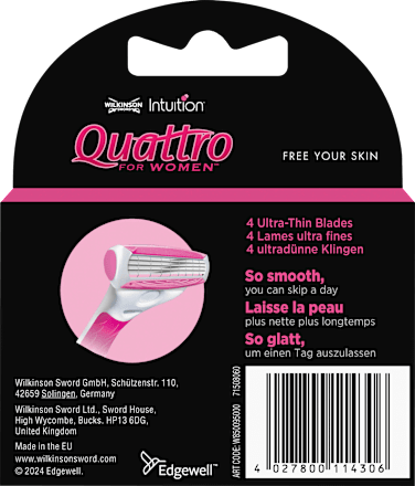 Rasierklingen, Quattro for women, 3 St WILKINSON SWORD