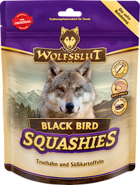 Hondensnacks zwarte vogel squashies met kalkoen en zoete aardappelen, 300 g