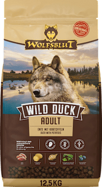 Trockenfutter Hund mit Ente & Kartoffel, wild duck, Adult, 12,5 kg