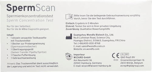 Spermakonzentrationstest, 1 St
