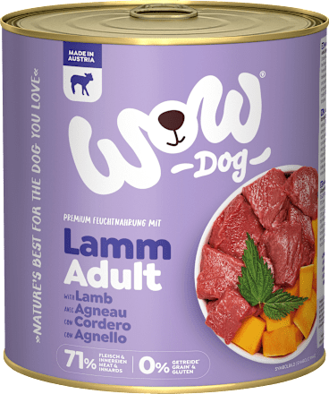Natvoer voor honden Lam, Pompoen &amp; Brandnetel, Volwassen, 800 g