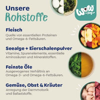 Nassfutter Hund mit Rind, Lamm, Wild, Pute, Lachs, Multipack (11x150 g), 1,65 kg