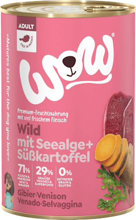Nat hondenvoer met hert, zeewier &amp; zoete aardappel, volwassen, 400 g