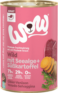 Nat hondenvoer met hert, zeewier &amp; zoete aardappel, volwassen, 400 g