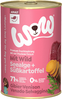 Nat hondenvoer met hert, zeewier &amp; zoete aardappel, volwassen, 400 g