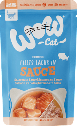 Nassfutter Katze Lachs in Sauce, 85 g