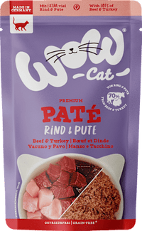Nat kattenvoer met kip, zalm, rundvlees en kalkoen, Premium Paté Adult Multipack (6 x 125 g), 750 g