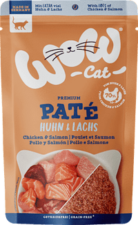Nat kattenvoer met kip, zalm, rundvlees en kalkoen, Premium Paté Adult Multipack (6 x 125 g), 750 g