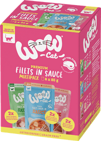 Nat kattenvoer met rundvlees, kip &amp; zalm, filets in saus multipack (6 x 85 g), 510 g
