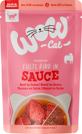 Nat kattenvoer rundvlees in saus, 85 g