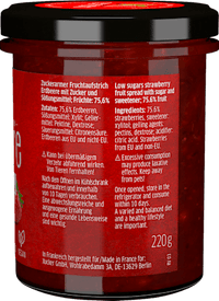 Fruchtaufstrich, Erdbeere mit Xylit, 220 g