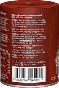 Kakaopulver, Heiße Schokolade mit Xylit, 200 g