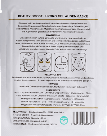 Beauty Boost oogpads (1 paar), 2 stuks
