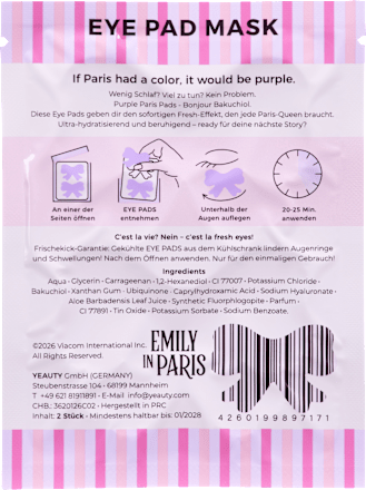 Augenpads Emily in Paris Bakuchiol Bow (1 Paar), 2 St