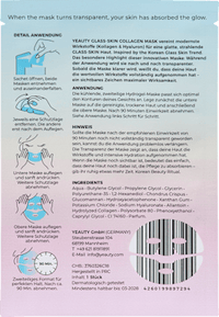 Gesichtsmaske Glass-Skin Hydrogel Kollagen & Hyaluron, 1 St