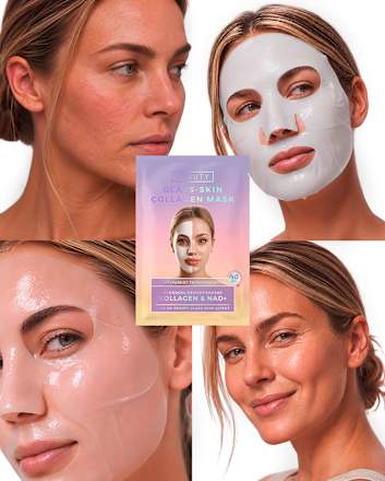 Gesichtsmaske Glass-Skin Hydrogel Kollagen & NAD+, 1 St