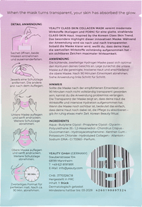 Gesichtsmaske Glass-Skin Hydrogel Kollagen & PDRN, 1 St