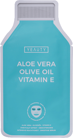 Sheetmasker Aloë Vera Olijfolie Vitamine E, 1 st