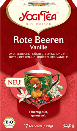 Fruitthee Rode Bessen Vanille (17 theezakjes), 34 g