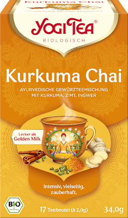 Kruidenthee "Turmeric Chai" met kurkuma, kaneel en gember (17 theezakjes), 34 g